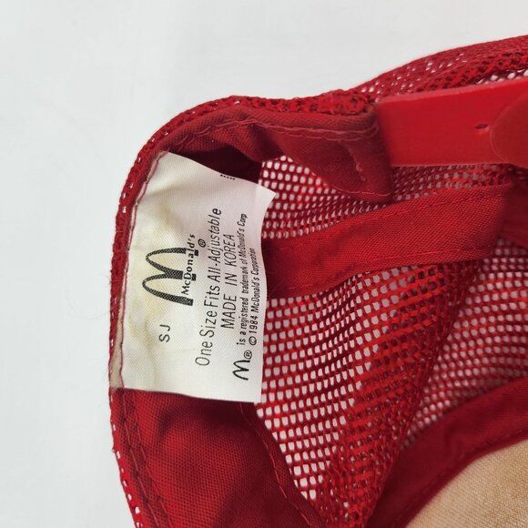 Vintage‎ 1984 McDonalds Olympics Los Angeles Snapback Trucker Hat Red Blue READ - Picture 7 of 8